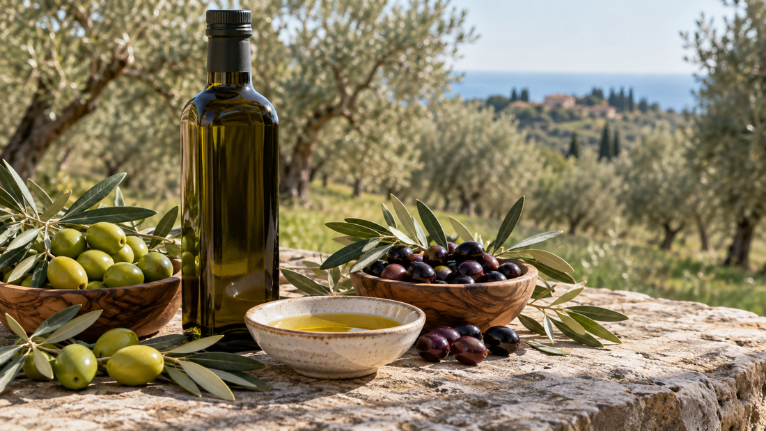 Olio extravergine con olive di diverse cultivar, tema monovarietale e blend