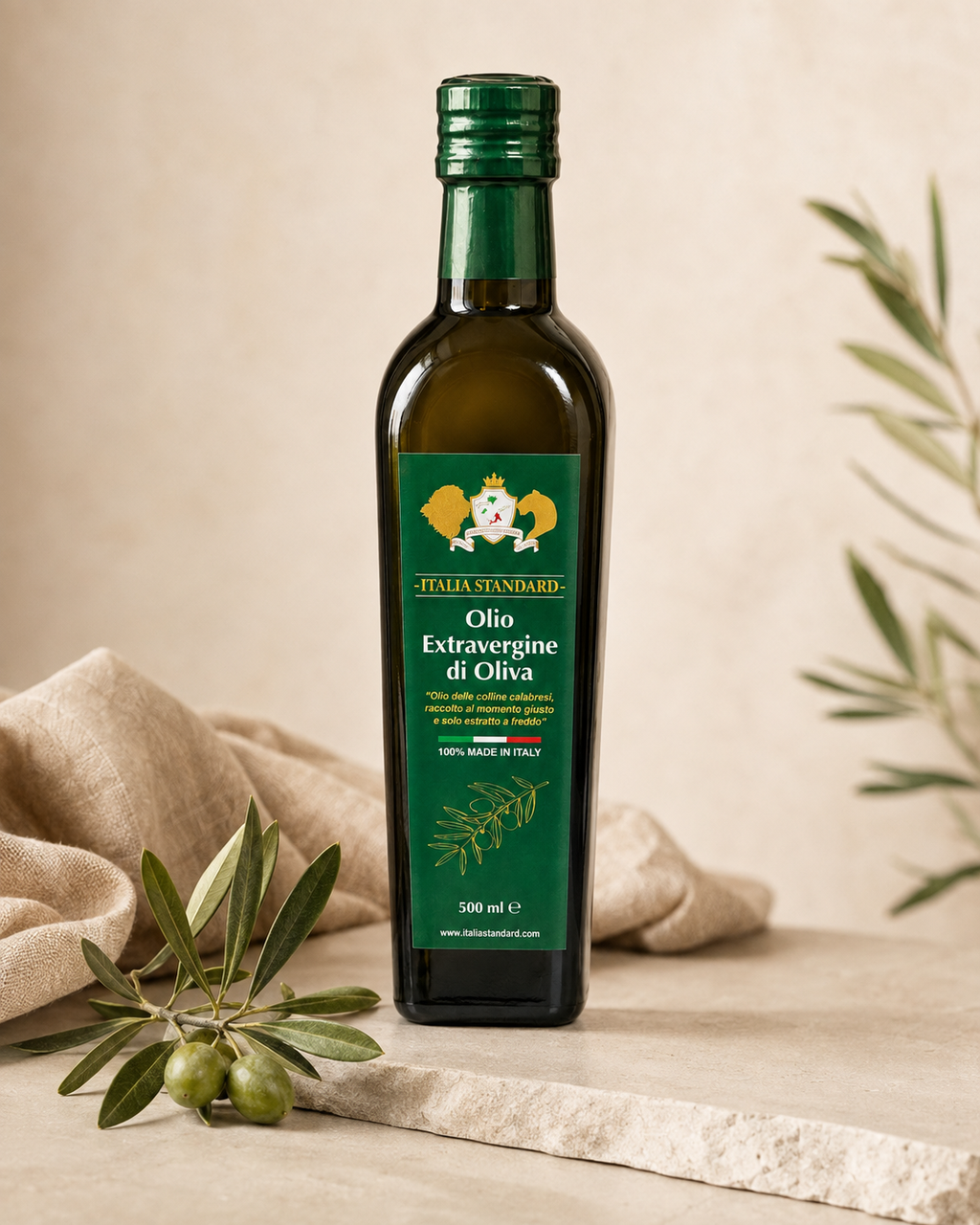 Italia Standard olio EVO vetro classico 500 ml e 750 ml
